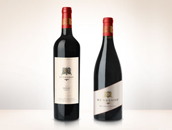 Sunkloof crest wine label design. Premium.